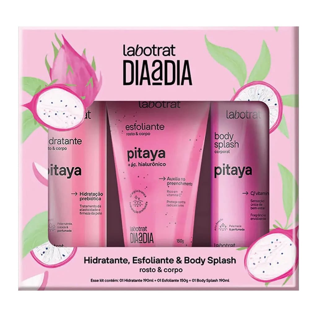 Kit Labotrat Pitaya Esfoliante + Hidratante + Body Splash