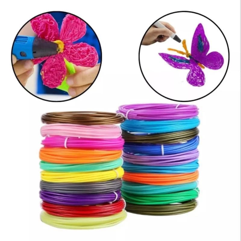 Refil Filamento Abs Kit 10 Cores 50 M Impressora 3d Caneta