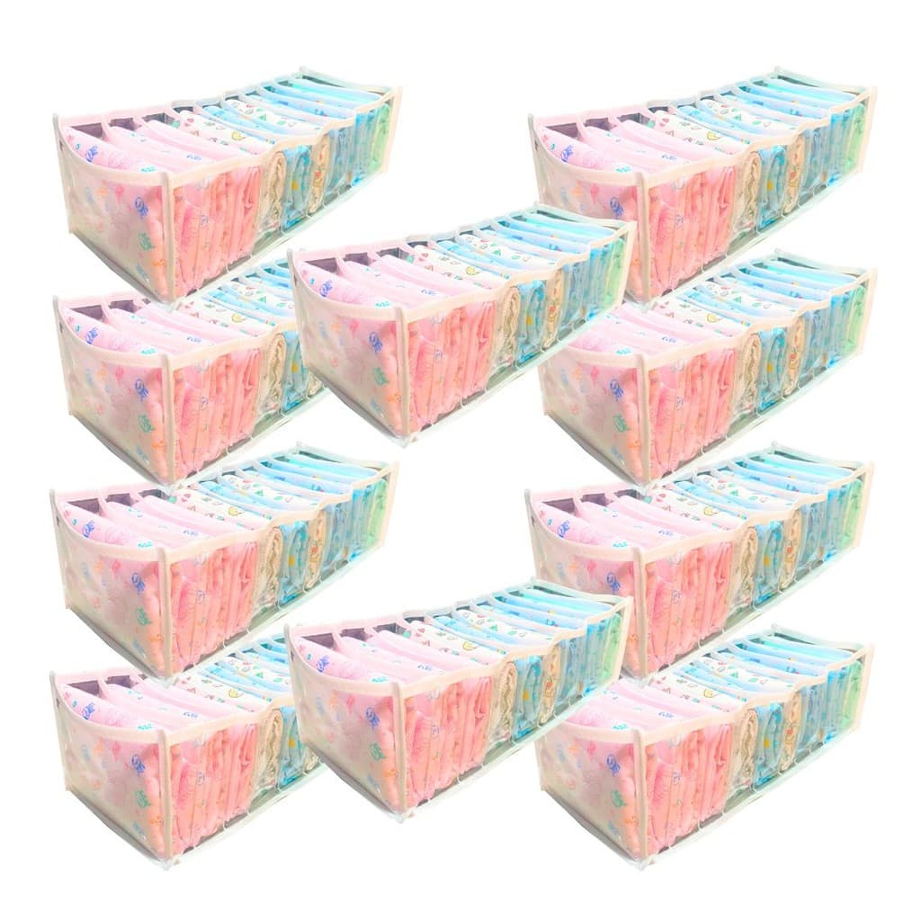 Kit 10 Colmeia Organizadora M 10x15x35cm Para Roupas baby/calcinha/cueca/sunga - Um Xarminho