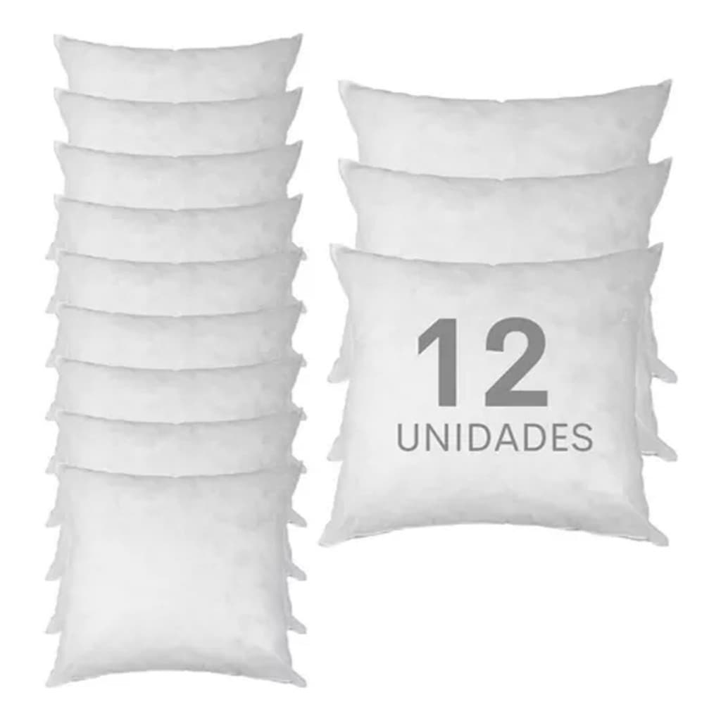 Kit Refil Almofadas 40cm x 40cm de Espuma Extra Macio - Envio Imediato