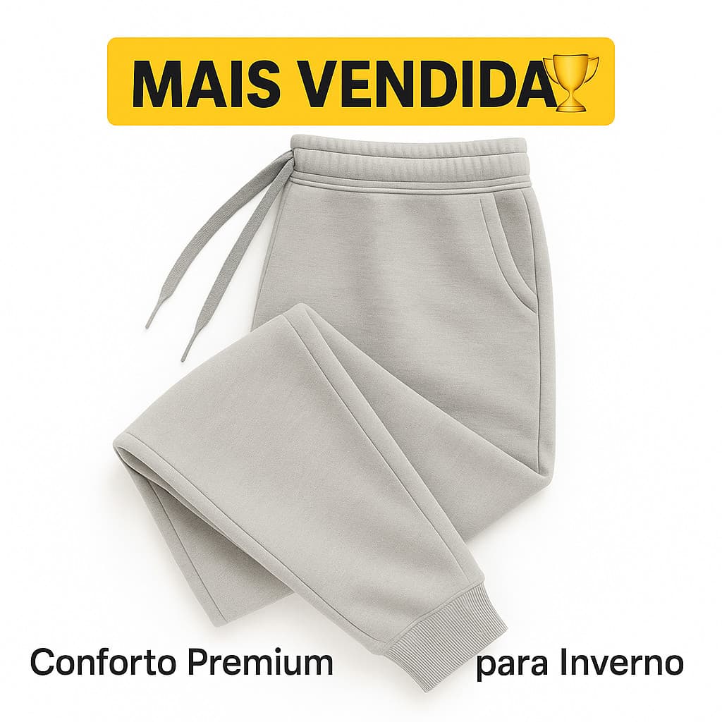 Calça moletom masculina grossa