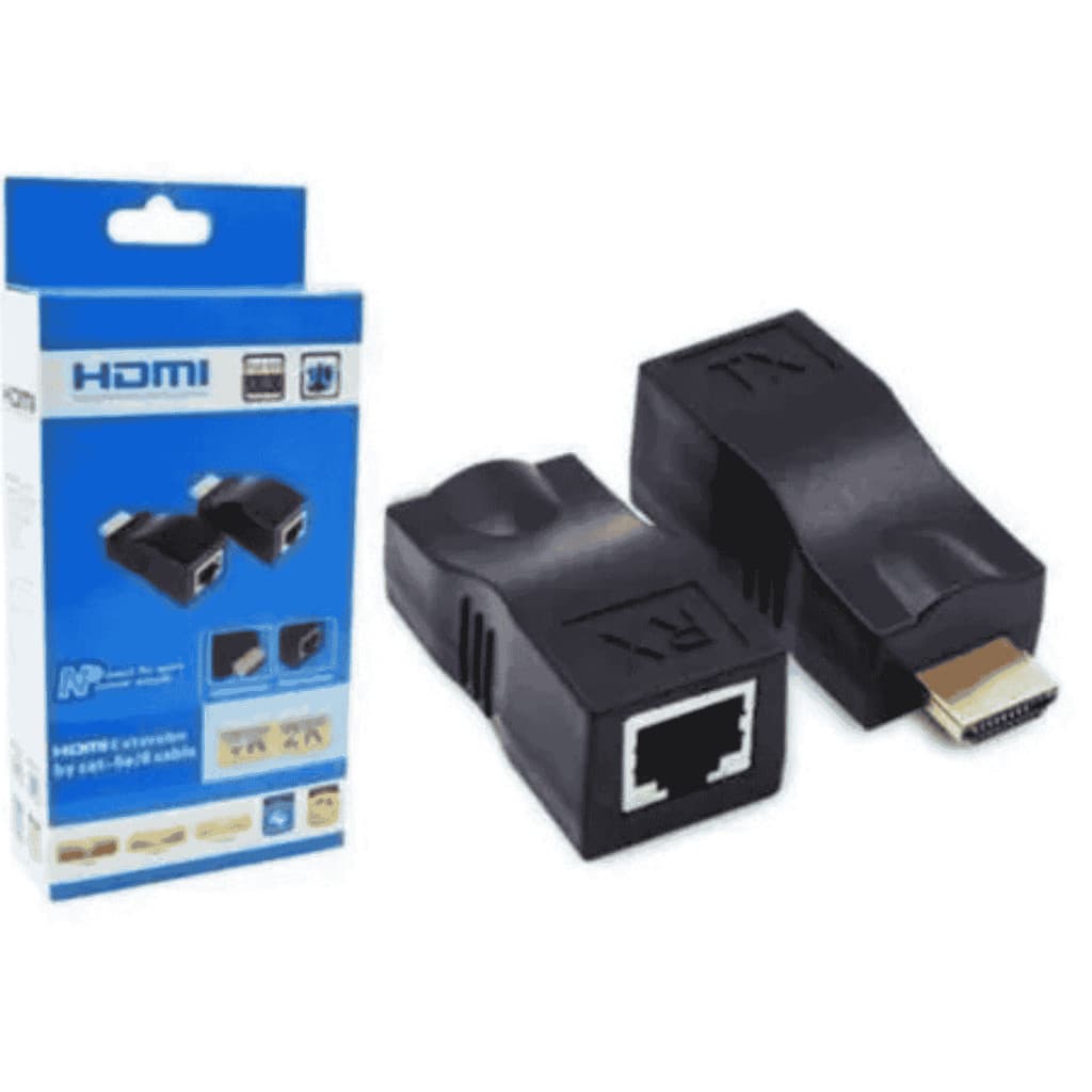 Extensor Hdmi Cabo Ethernet Rede Lan 30 Metros