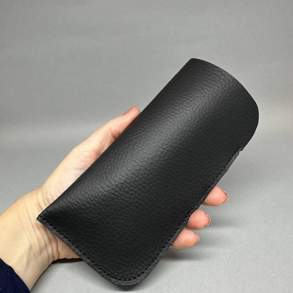 Porta óculos de grau, sol (case, capinha de óculos) em couro sintético com forro macio