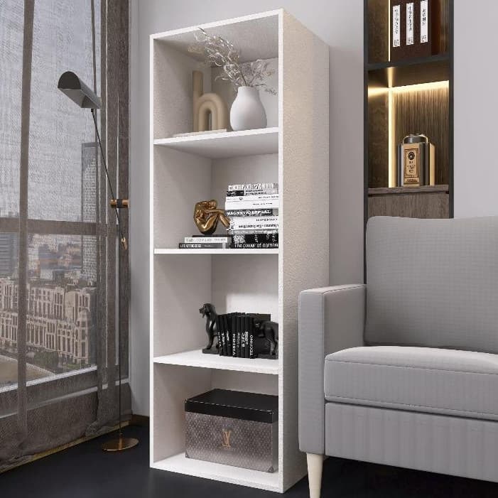 Estante Livreiro Estilo Industrial MDP Escritorio guarda Livros Sala Decoração Armário Ambient