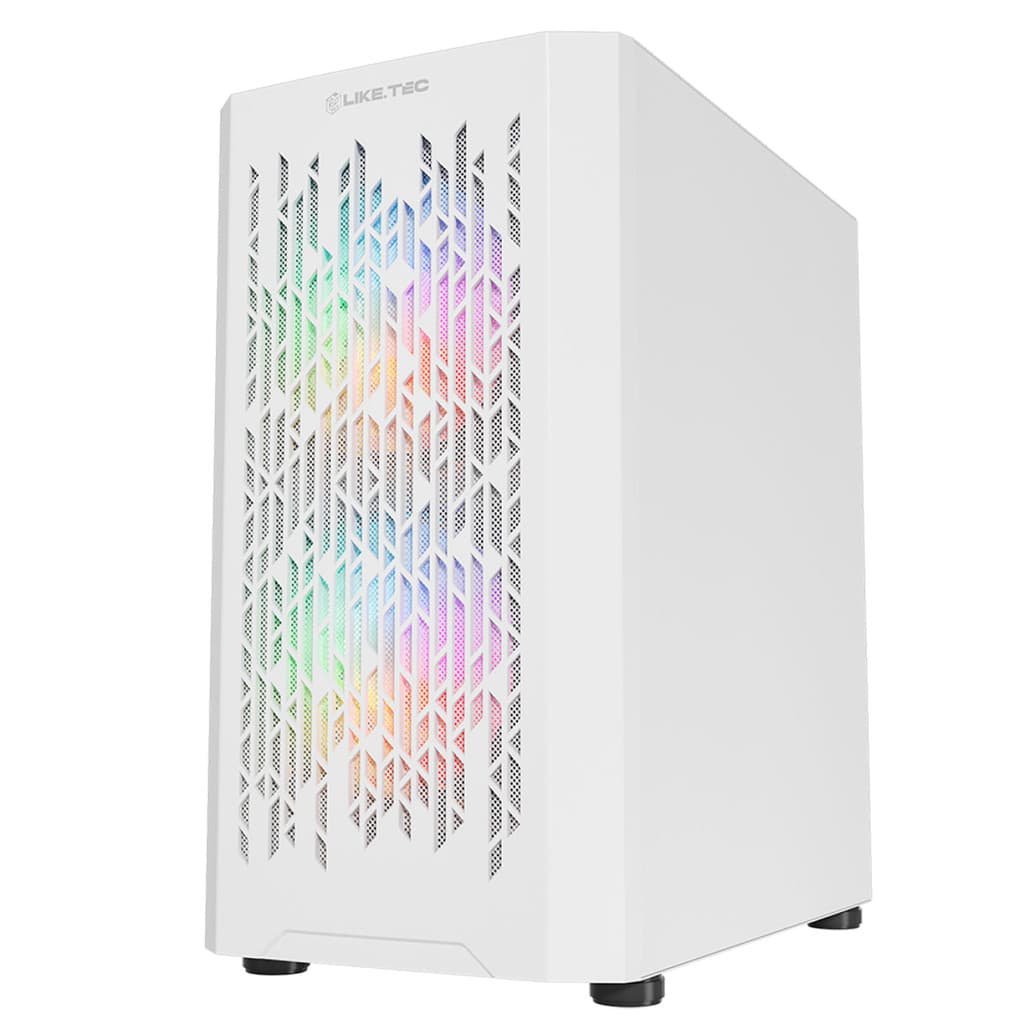 Gabinete Gamer Liketec Snow Revolution, RGB, Mid-Tower, 3x Fans, Vidro Temperado, M-ATX SKU:LC-MT-REVOLUTION-2052