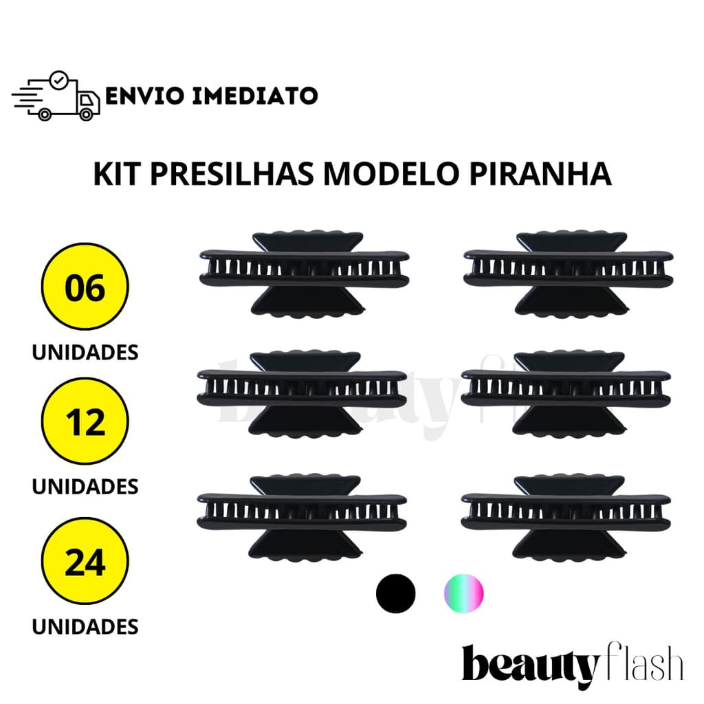 Piranhas Profissional Salão Beauty Flash Presilha Cabelo Feminino Acessório Penteado Unidades