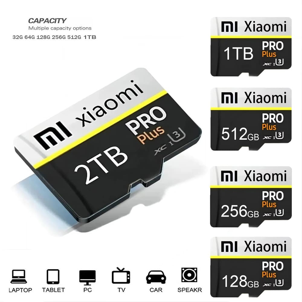 Cartão De Memória SD De Alta Velocidade , 1TB , 2TB , Jogos Micro TF , 128GB , 256GB , 512GB Para Dispositivo De Vigilân