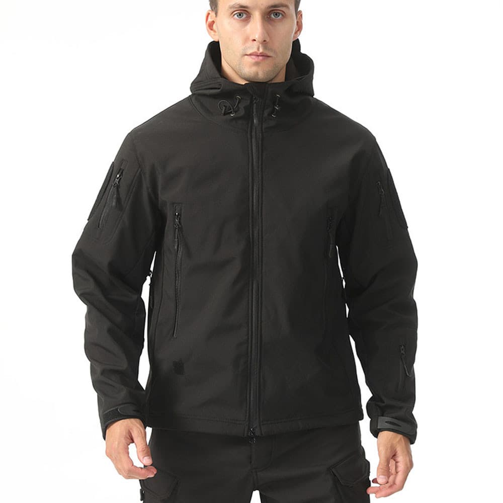 Jaqueta Tática Impermeável Masculina Jaqueta Quente De Pele De Tubarão Macia