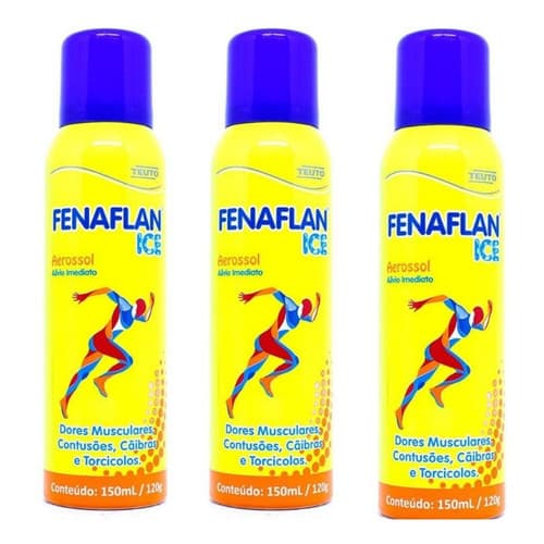 Fenaflan Ice 150ml Aerosol Kit 3 Un Para Dores Musculares