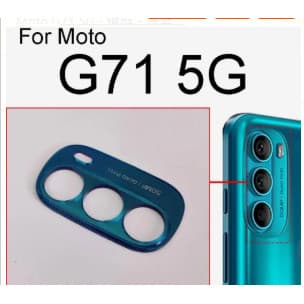 Para Moto G71 Lente de Vidro da Câmera Traseira com Tampa de Moldura e Adesivo