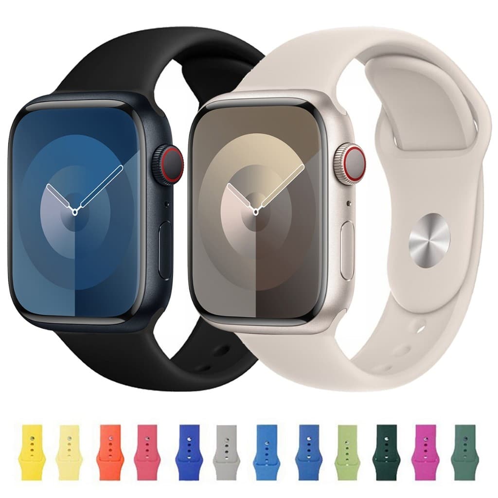 Pulseira Silicone Para Relógio Smartwatch Apple Watch 49 46 42 45 44 41 40mm Ultra 3 2 Series 11/10/9/8/7/se T800 Ultra