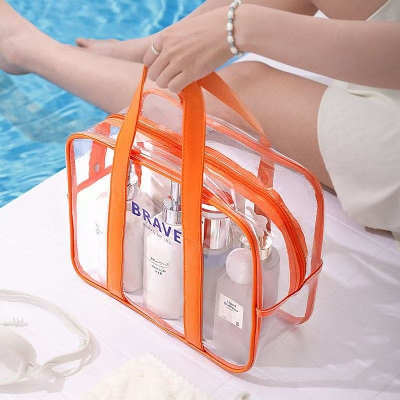 Sacola Transparente Bolsa PVC Jumbo Praia Presidio Maternidade Reforçado Cristal 20018