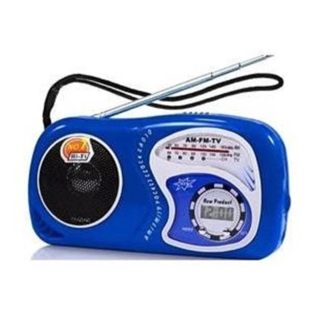 Rádio Relógio De Bolso Mini Portátil A Pilha AM/FM A-2019