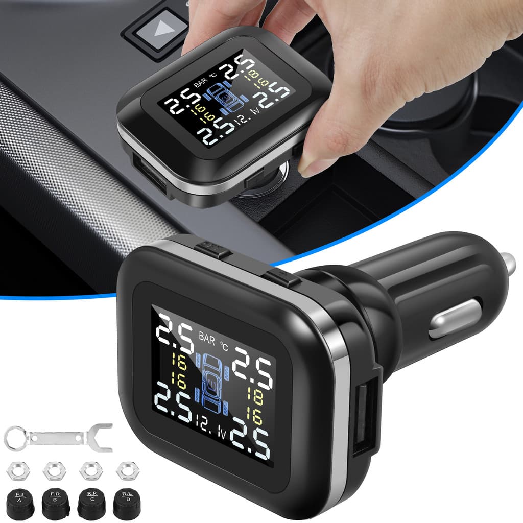 Medidor Digital Automático De Pressão Dos Pneus-Ferramenta De Diagnóstico TPMS Sem Fio , Sistema De Monitoramento Do Car