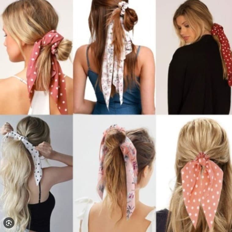 ANA1108 KIT 1/2/3/4unidades G Prendedor 2 em 1 de Cabelo/Rabico com LENÇO Removivel