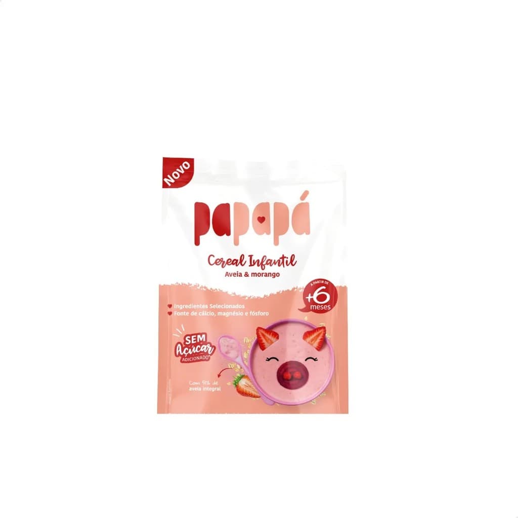 Cereal Infantil Aveia E Morango Papapa Sachê 170g