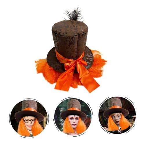 Chapéu Cartola Peruca Chapeleiro Maluco Filme Alice Cosplay