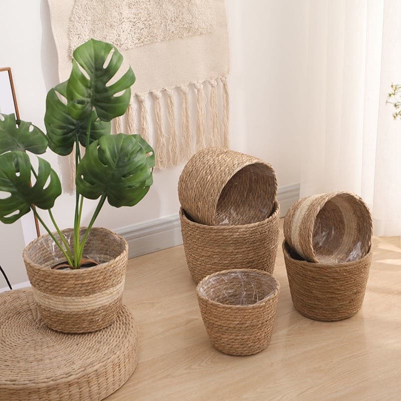 Cachepots de Fibra Natural com Forro para Horticultura