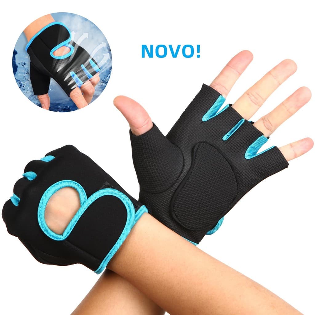 Luva Fitness Antiderrapante Unissex | Confortável e Respirável | Para Treino de Força