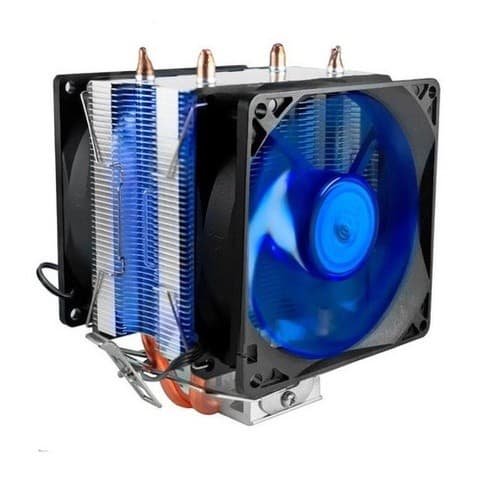 Cooler Duplo Cpu Dual Fan Pc Intel Amd 775 1366 1151 1155 1156 AM2 AM3 AM4