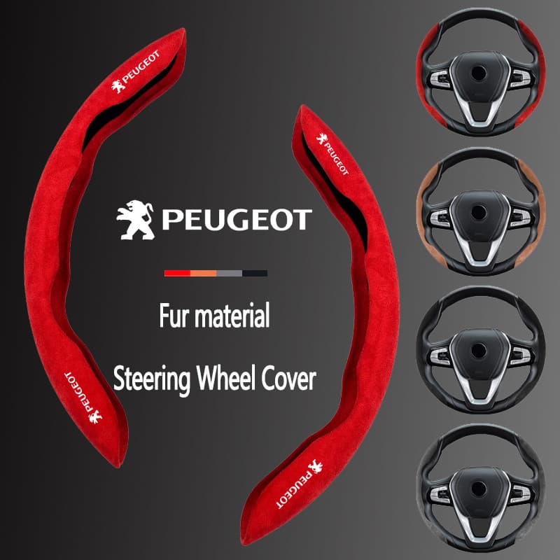 Peugeot universal Anti-Derrapante Tampa Do Volante Com Pêlo Deslizante Protetor Da Carro , Para 206 208 207 307 308 2008 3008 508 408 5008 406