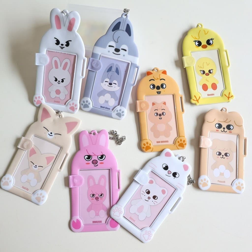 Porta-Cartões De Plástico Kpop Idol Stray Kids , Fotos De Três Polegadas , Capa Protetora Magnética , pendan