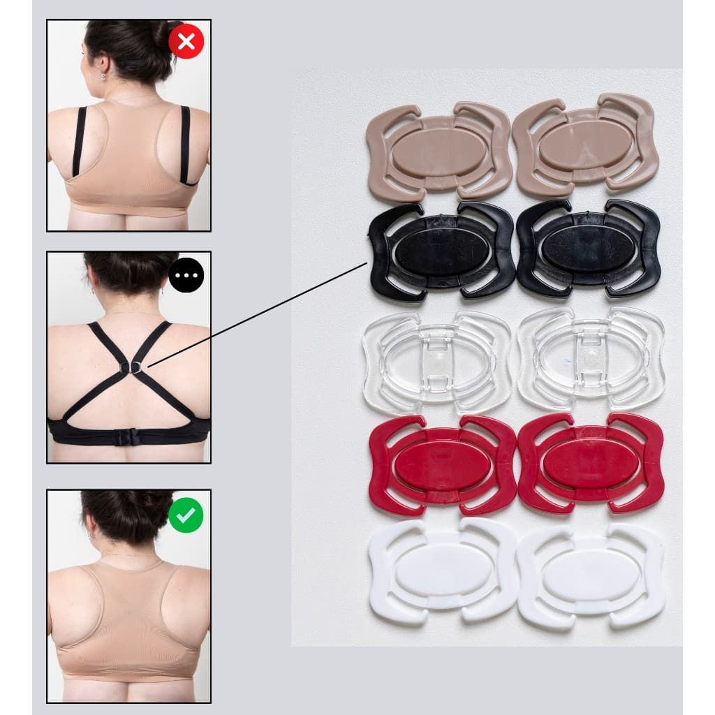 Clips de Sutiã Esconde Alças e Realça Seios Unificador Clipe Unificador de Alças zfit