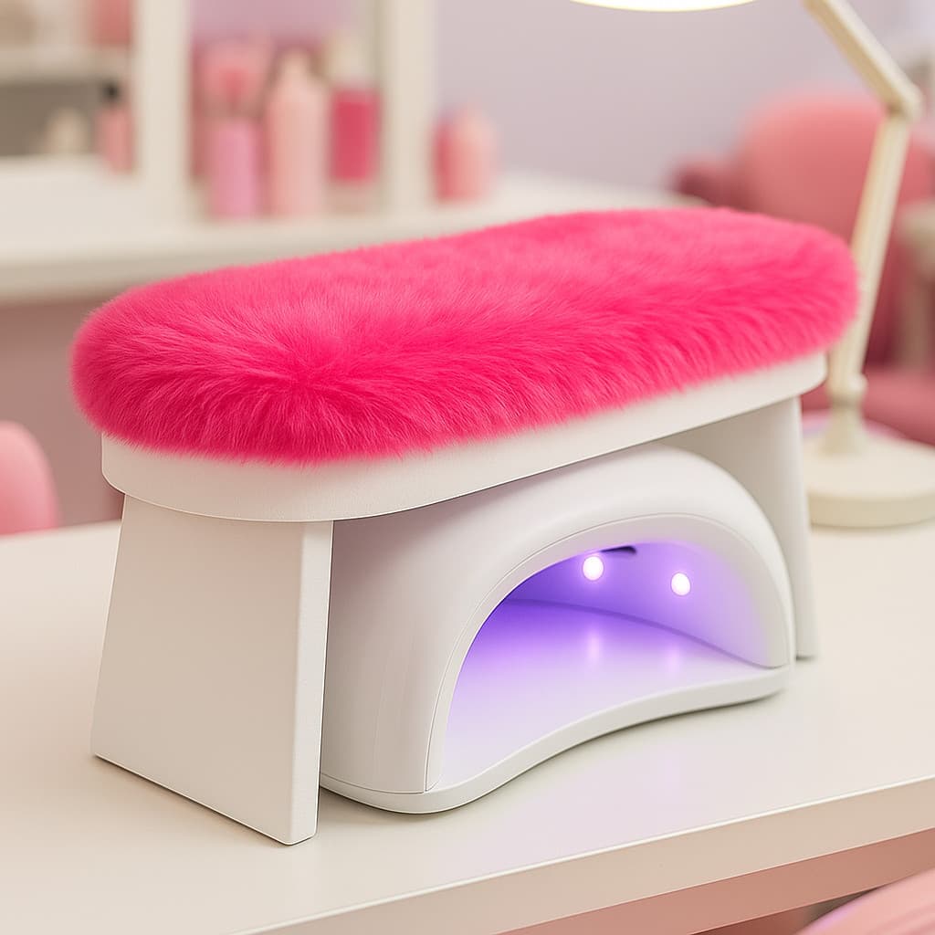Apoio de Mão Pelúcia Apoiador Nail Designer Manicure