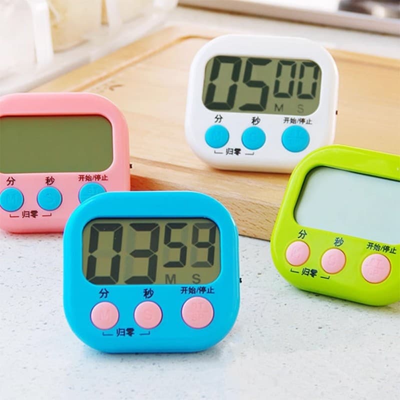 Timer Temporizador Cronômetro Digital De Cozinha Com Alarme Para Estudo