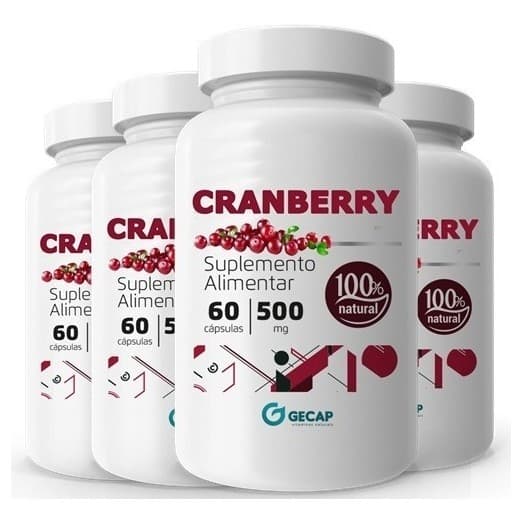 Kit 4x Cranberry 500mg – 240 Cápsulas | Saúde Urinária