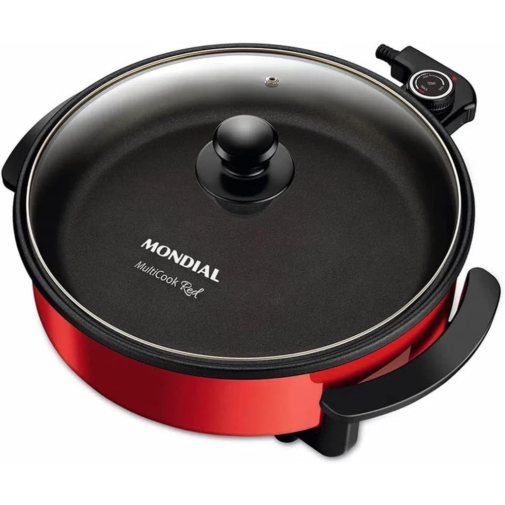 Panela Elétrica Grill Antiaderene Mondial Redonda Multicook PE-28