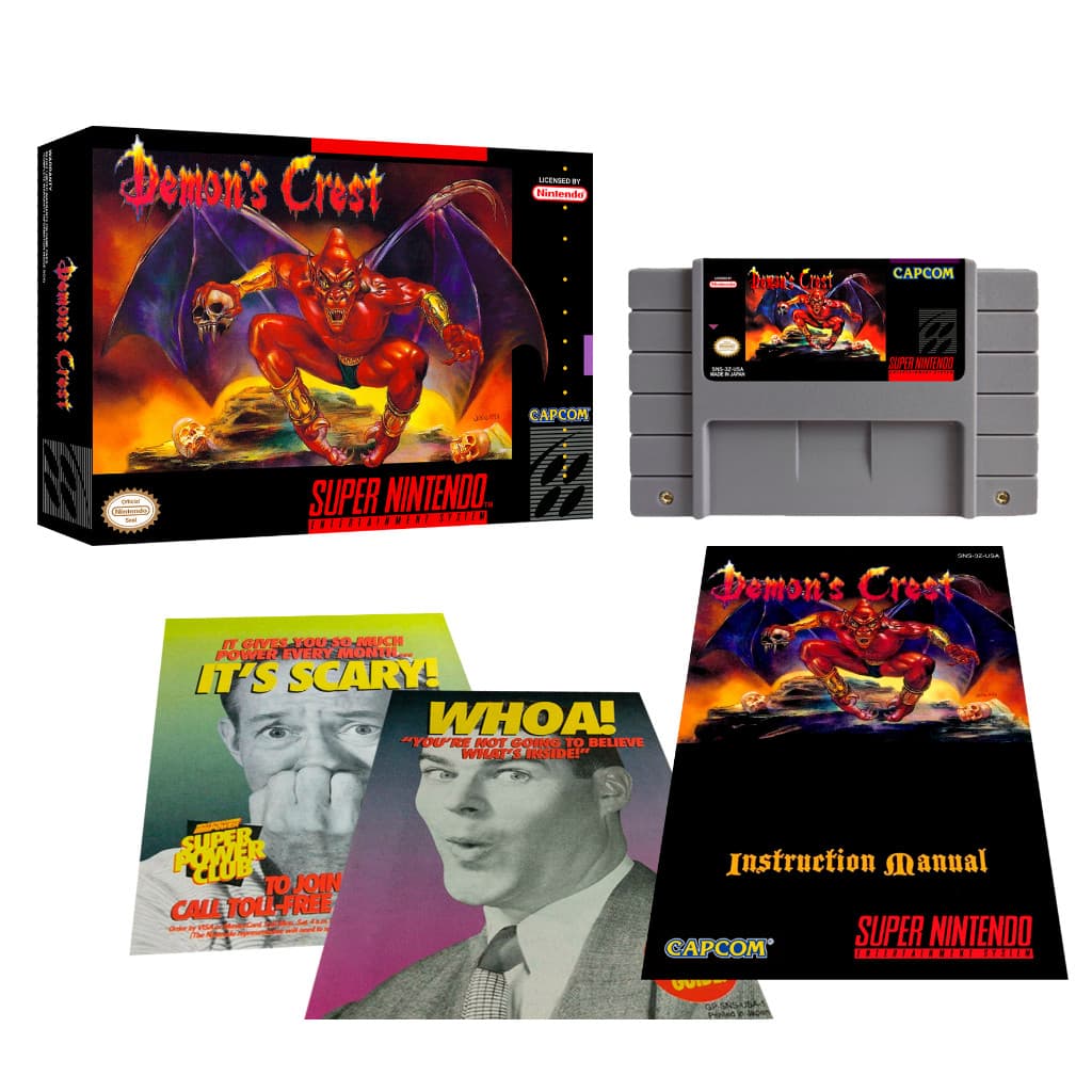 Demons Crest para Super Nintendo novo com caixa e manual