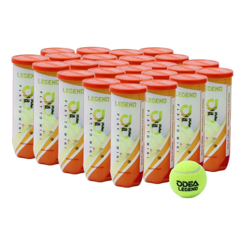 Caixa De Bolas De Tenis Odea Legend 24 Tubos De 3 Bolas(Amarelo)