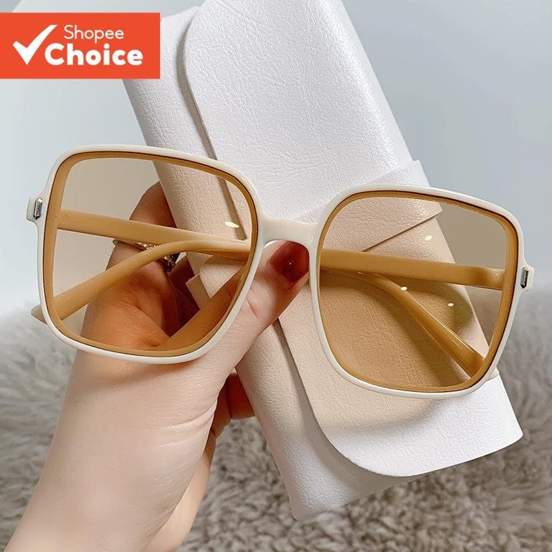 Óculos De Sol Quadrados Grandes Unissex Estilo Coreano Proteção UV400 Tons De Moda De Rua