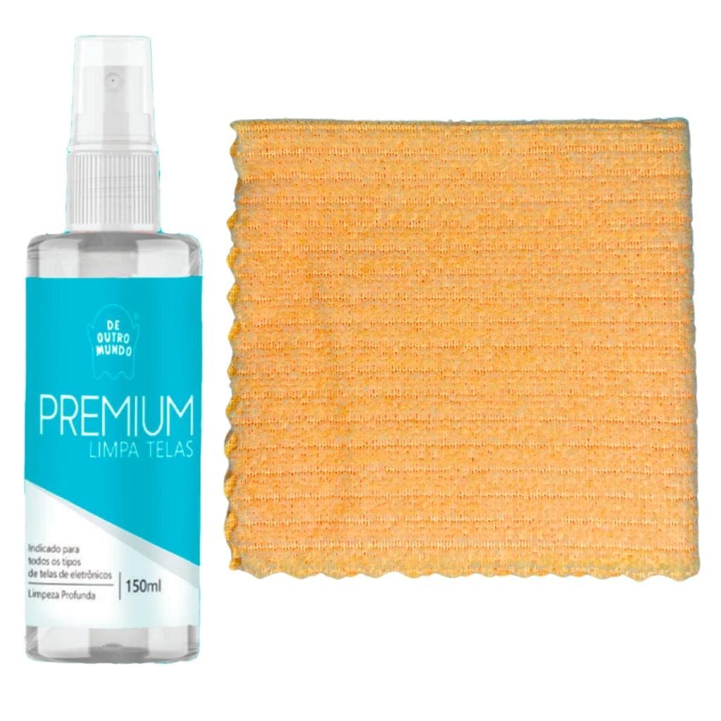 Kit Limpa E Desengordura Telas Celular Tv Notebook Cor: Laranja Pastel