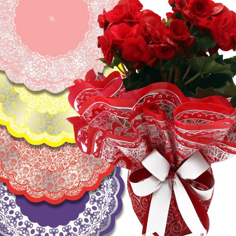 Poli Redondo 48cm 25 ou 50 folhas Fundo para cesta