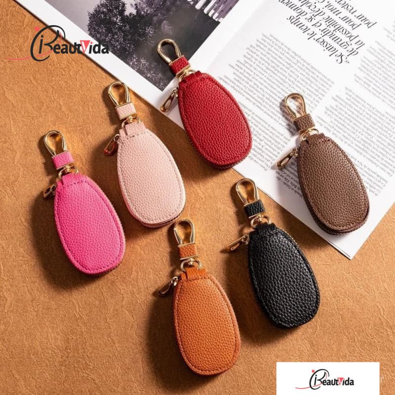 Porta-Chaves Em Couro PU Simples Multi-Funções Saco Para Armazenamento De Homens E Mulheres
