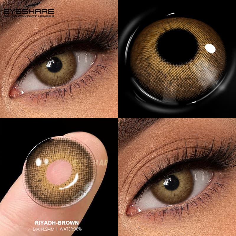 EYESHARE 1 Par De Lentes De Contato De Olhos Naturais , Cores Marrons , Maquiagem Cosmética Anual Para Os