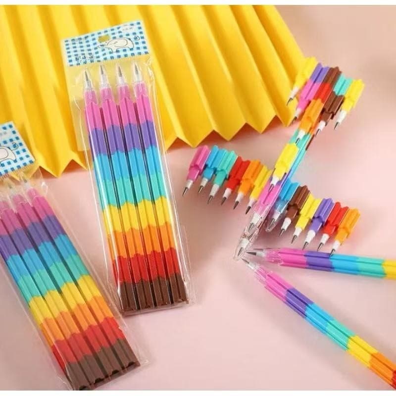 Kit 4/8/12 Lapiseiras Criativas Lego – Troca Ponta | Estudante Escolar Atacado