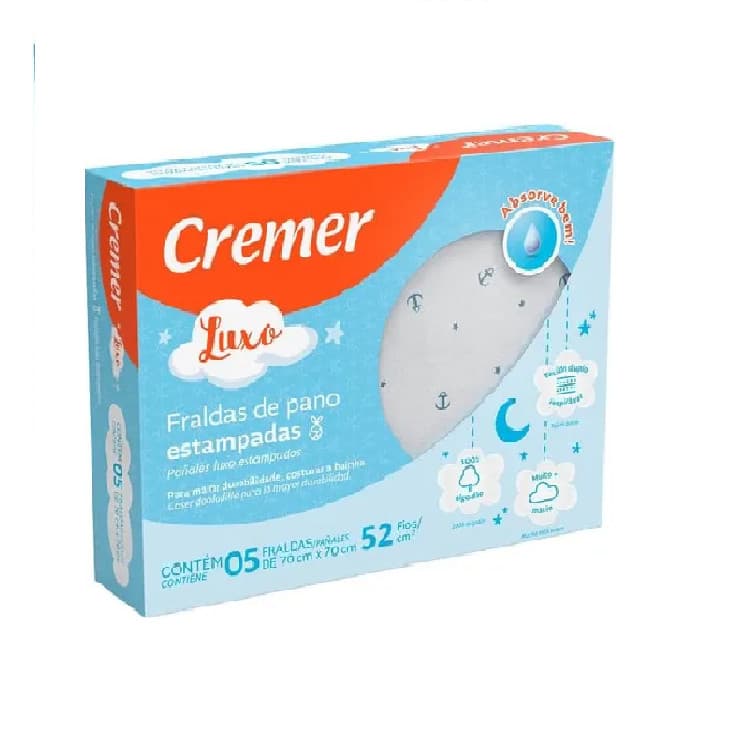 Fralda De Pano Cremer Luxo Estampa Masculina