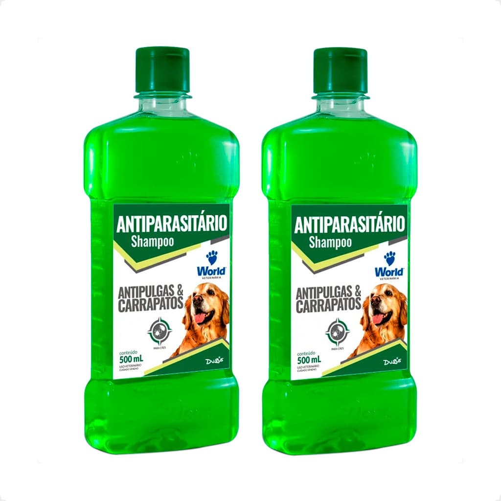 Kit 2 Shampoo Antiparasitário World - 500ml