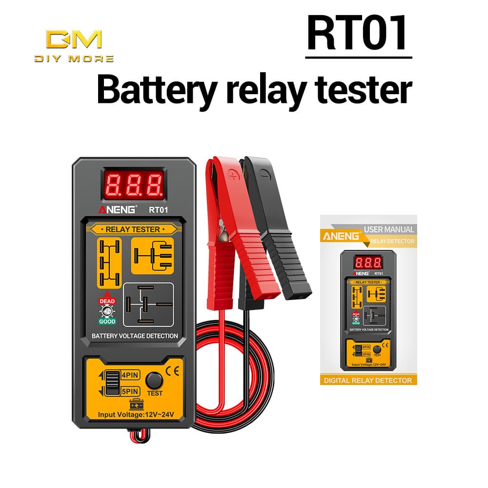 DIYMORE Luz Indicadora LED , Testador De Relé De Carro digital De Bateria , Analisador , 12V24V Quatro Pinos Cinco unive