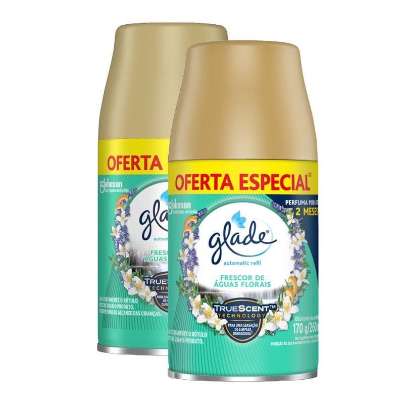 Kit 2 Refil Odorizador Glade Águas Florais 260ml