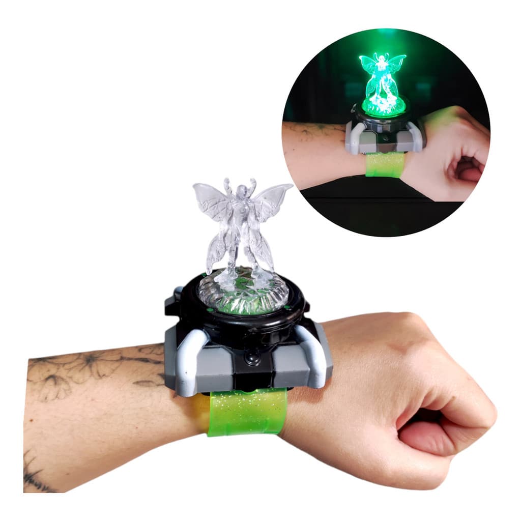 Relógio Ben 10 Omnitrix C/ Som, Luz E 2 Bonecos Alienígenas