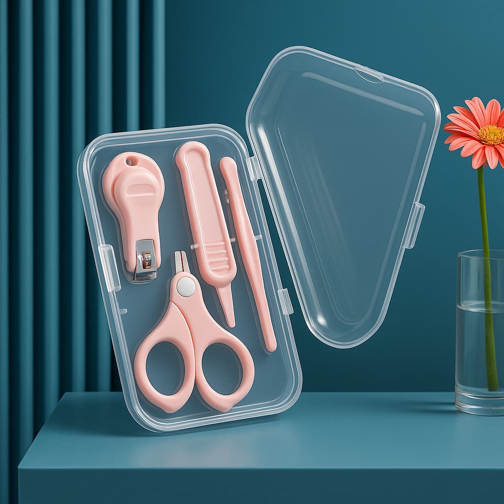 Kit Higinene Bebe Infantil Acessórios Unhas De Bebe 4 Peças