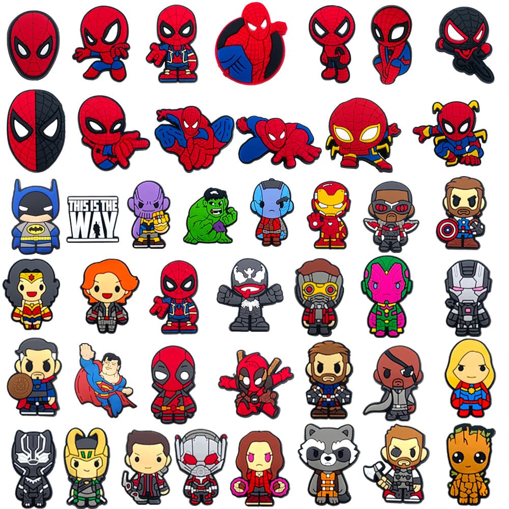 43 Estilo Sapato Encantos Decrations Personagens Populares Sandálias Fivela PVC Acessórios Botão