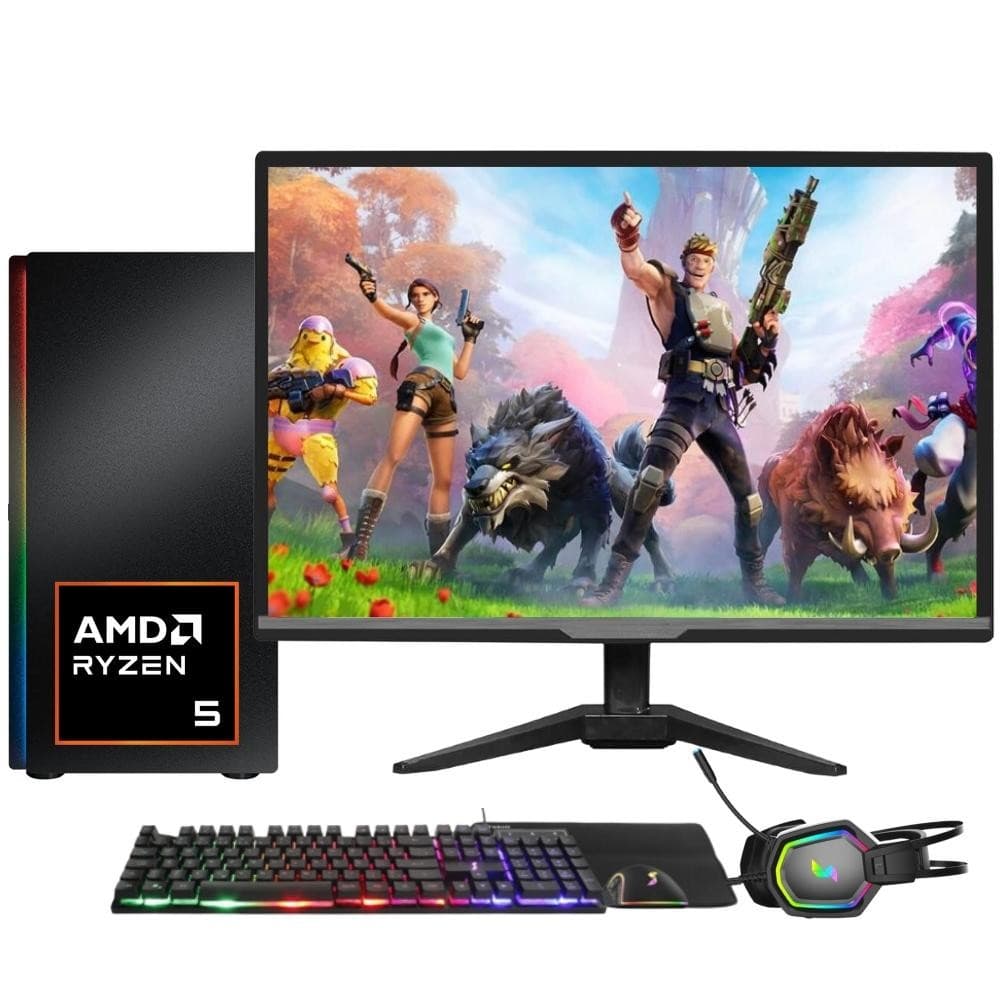 PC Gamer Completo Skill RGB Ryzen 5 5600G, Monitor LED 20",Kit Gamer, 16GB DDR4 , SSD 512GB - SGX-0064A
