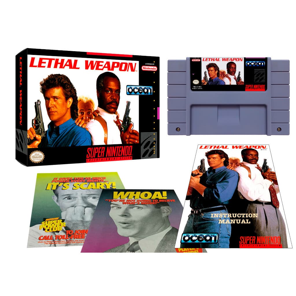 Jogo Lethal Weapon com caixa e manual completo novo Super Nintendo