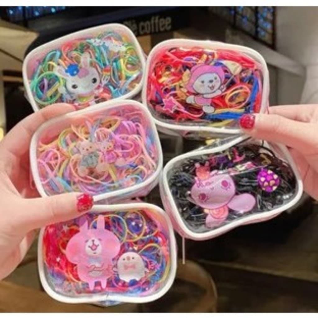 GGUAN 12 Pacote Colorido Pequeno Elasticos Silicone Grosso De Cabelo Meninas  Elástico