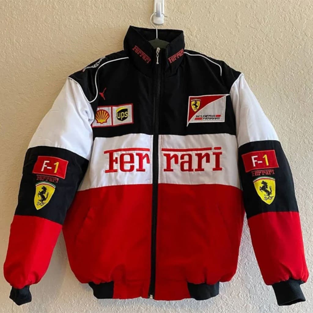 F1 Casaco De Corrida De Manga Comprida Retro Equipe De Motocicletas Ferrari Vestuário De Outono E Inverno Algodão